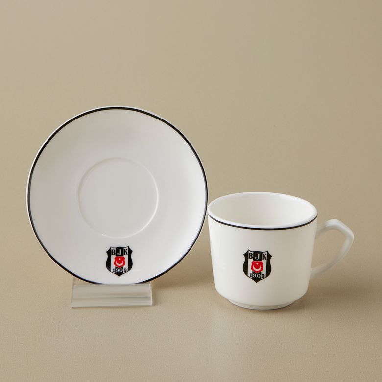 Karaca rrtrykgfygh X Beşiktaş Lisanslı 6 Kişilik Kahve Fincan Takımı 80 Ml