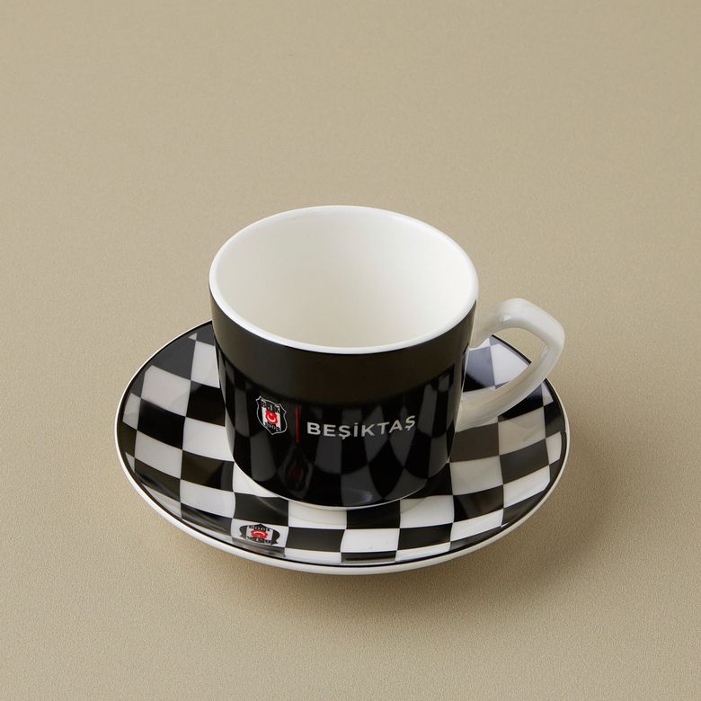 Karaca rrtrykgfygh X Beşiktaş Lisanslı 6 Kişilik Kahve Fincan Takımı 80 Ml