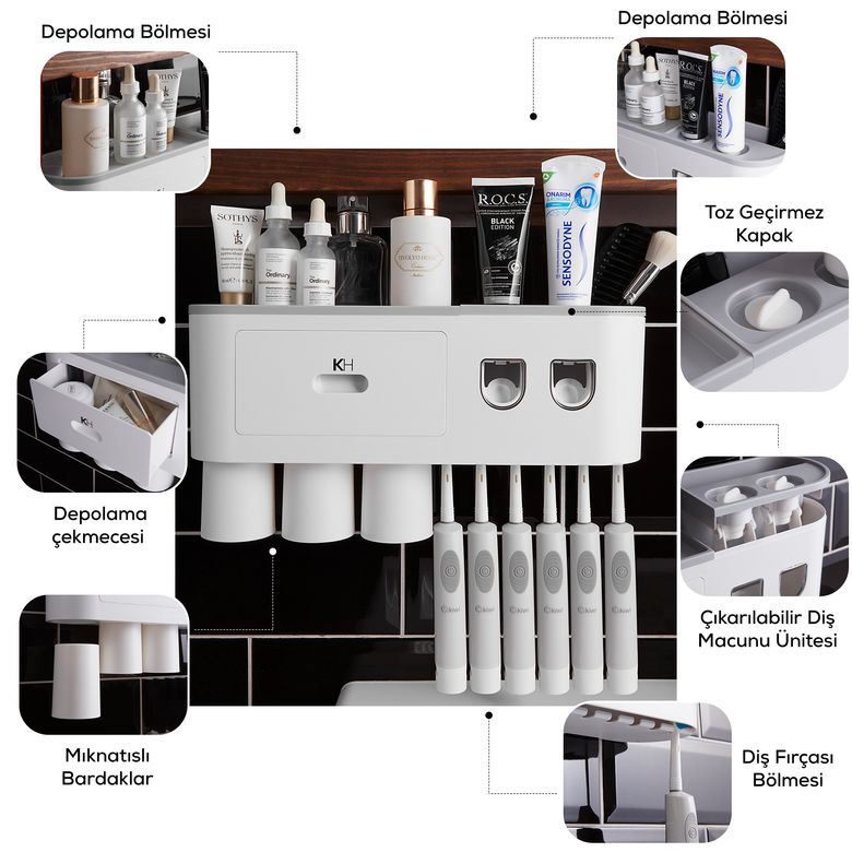 Karaca ry7ıttyy Glenda Banyo Organizer Aksesuar