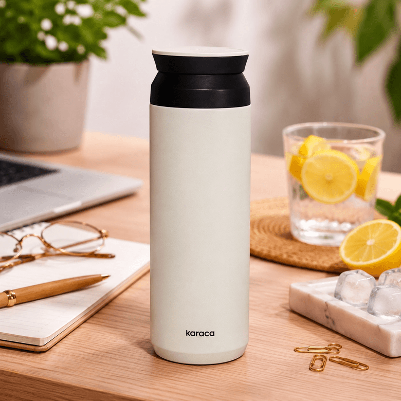 Karaca ryutjrtyyt Rainbow Çelik Sızdırmaz Termos Krem 500 Ml