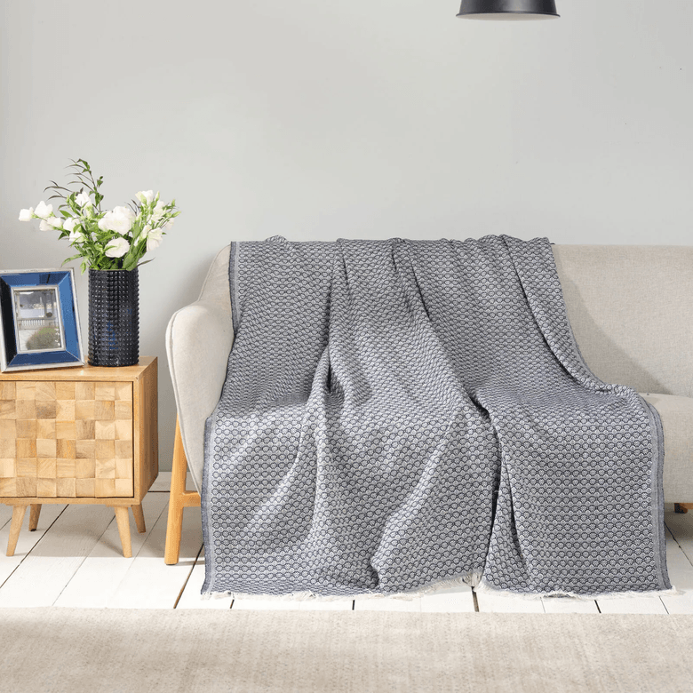 Karaca tfhyyjrjyhj Bety Lacivert Koltuk Örtüsü 170 Cm X 210 Cm