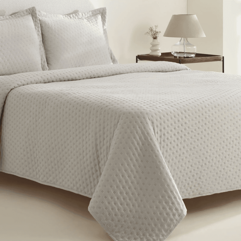 Karaca tukjykkutyuk Breeze Soft Tek Kişilik Yatak Örtüsü Gri
