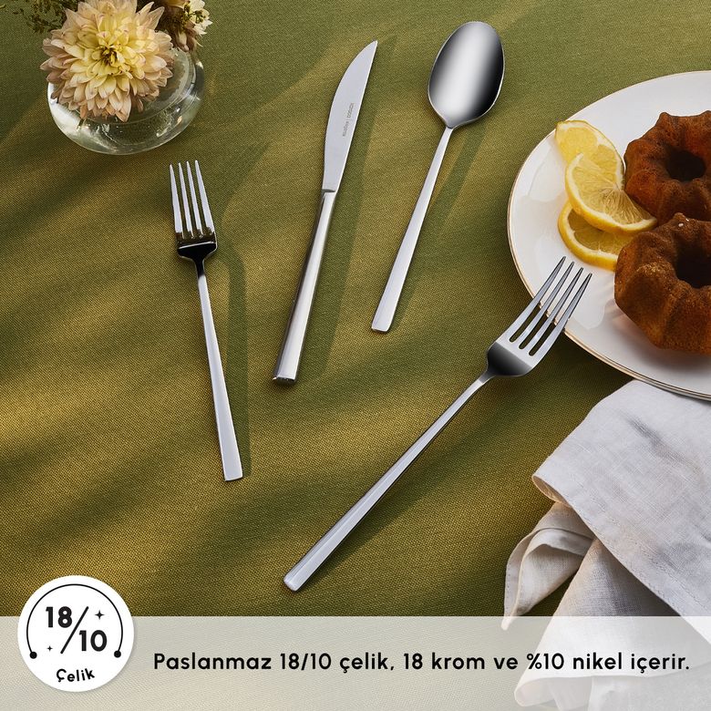 Karaca tuytukyıoı Milas 6 Kişilik 24 Parça Çatal Kaşık Bıçak Seti