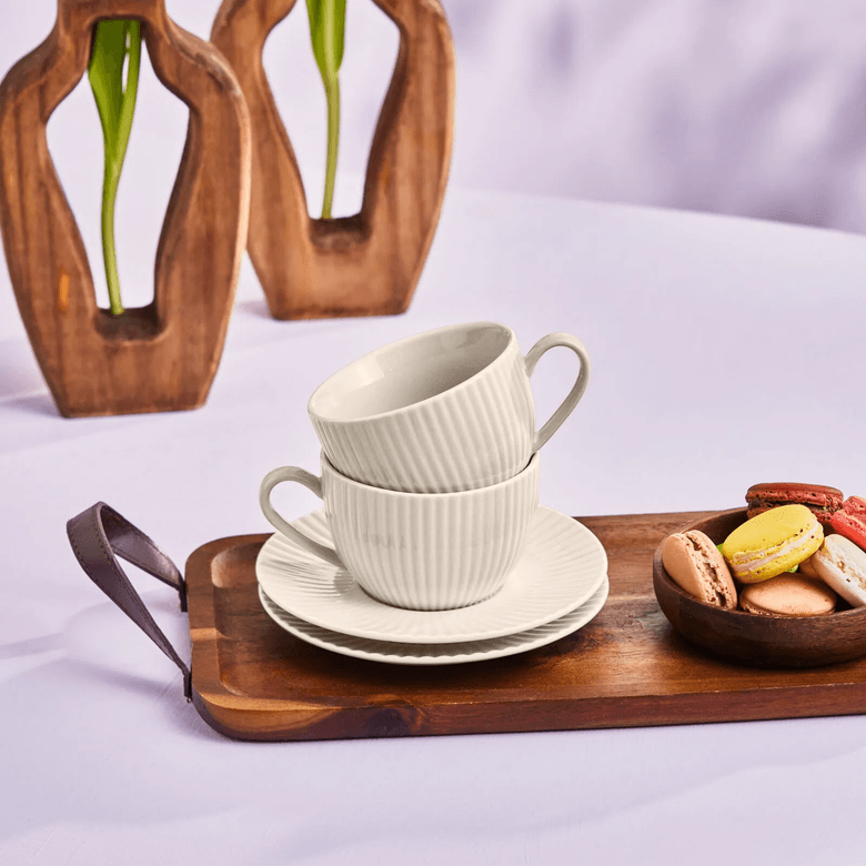 Karaca TUYTYYJ Seashell 2 Kişilik Çay Fincanı 200 Ml Bej