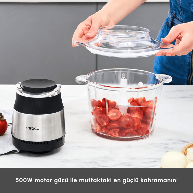 Karaca tyokpjtokp Megablend 3L Ultra Geniş Cam Hazneli Inox Doğrayıcı