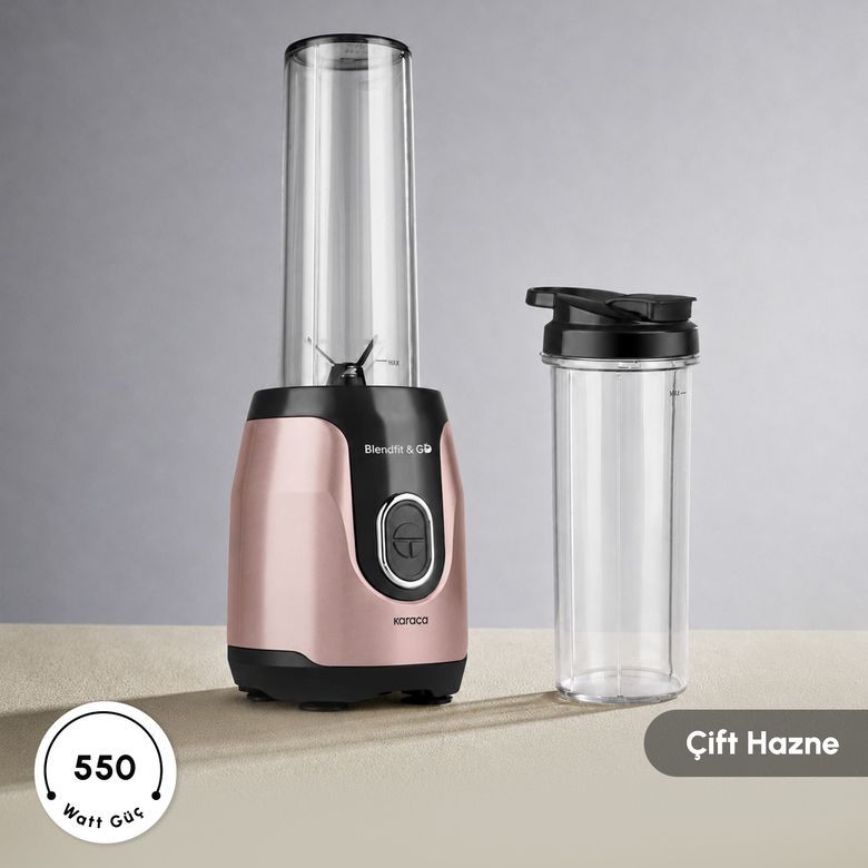 Karaca uy7feygehdjı Blendfit Go Personal Kişisel Smoothie Blender Çift Hazne Antrasit 600Ml & 400Ml