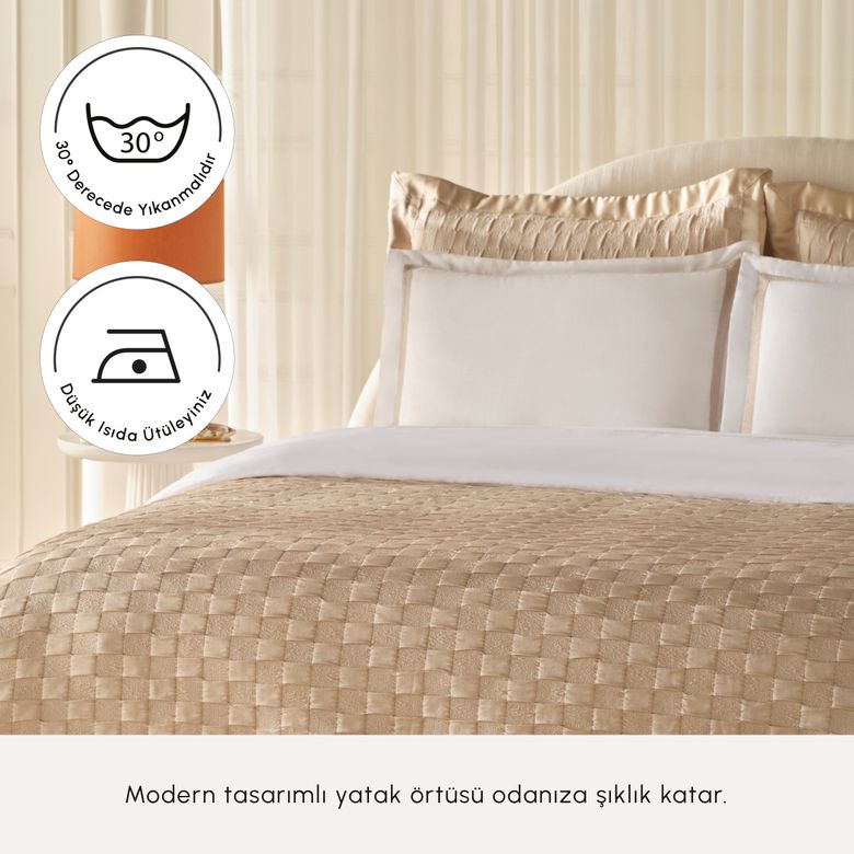 Karaca yı8yluıı6tut Bride Carina 80 Tel %100 Pamuk 8 Parça Evlilik Paketi Gold