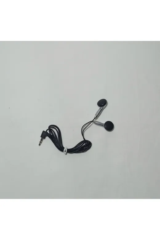 Karahanlı Butik KUKLKKBLMRKSZ-AUX-3 Mikrofonsuz Aux Jacklı Siyah Kulaklık 1 Metre