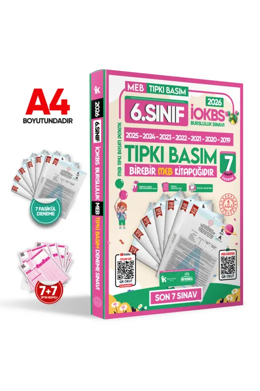 Karakutu Yayınları 6SINIFiokbs6lıTıpkıTekKitap 2026 6.sınıf İokbs Paket 7Lı Tıpkı Basım/tüm Dersler Tek Kitap Çözümlü Çıkmış Soru Bankası 2Li Set