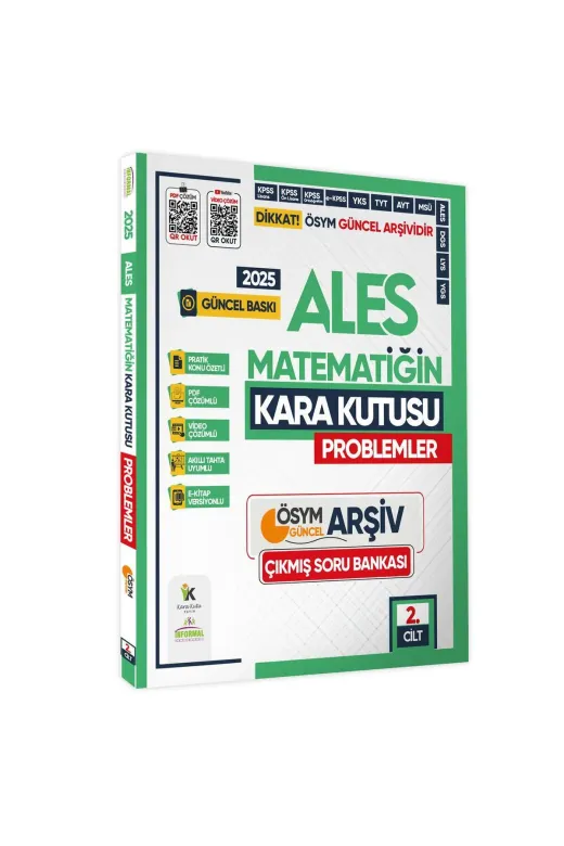 Karakutu Yayınları ALESMatGeo3lüSet4050 2025 Ales Kara Kutu Matematik 1.-2.cilt Ve Geometri Çıkmış Soru Bankası K. Özetli Dijital Çözümlü