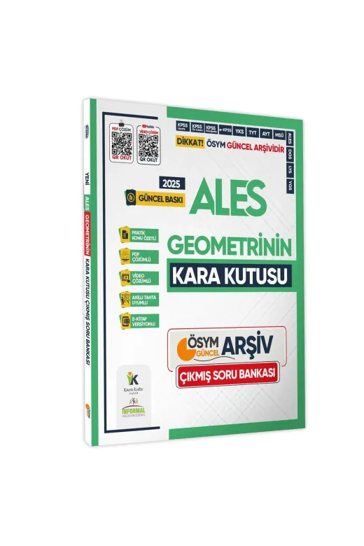 Karakutu Yayınları ALESMatGeo3lüSet4050 2025 Ales Kara Kutu Matematik 1.-2.cilt Ve Geometri Çıkmış Soru Bankası K. Özetli Dijital Çözümlü