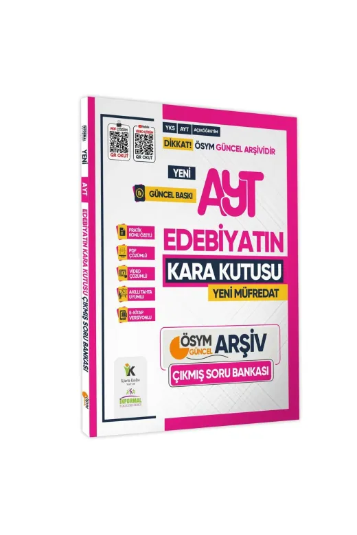 Karakutu Yayınları AYTEDEBIYAT4050 2025 Yks-Ayt Edebiyatın Kara Kutusu Ösym Çıkmış Soru Havuzu Bankası Konu Özetli Dijital Çözümlü