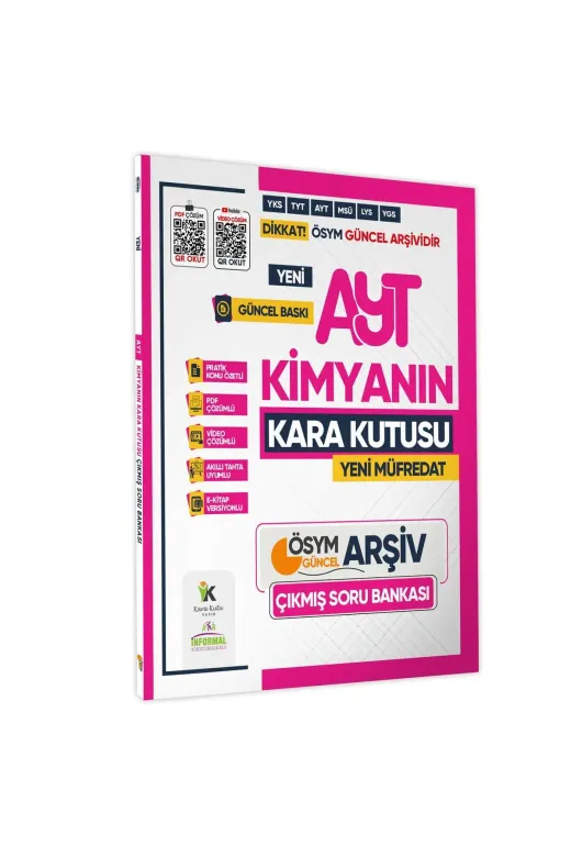 Karakutu Yayınları AYTKIMYA4050 2025 Yks-Ayt Kimyanın Kara Kutusu Ösym Çıkmış Soru Havuzu Bankası Konu Özetli Dijital Çözümlü
