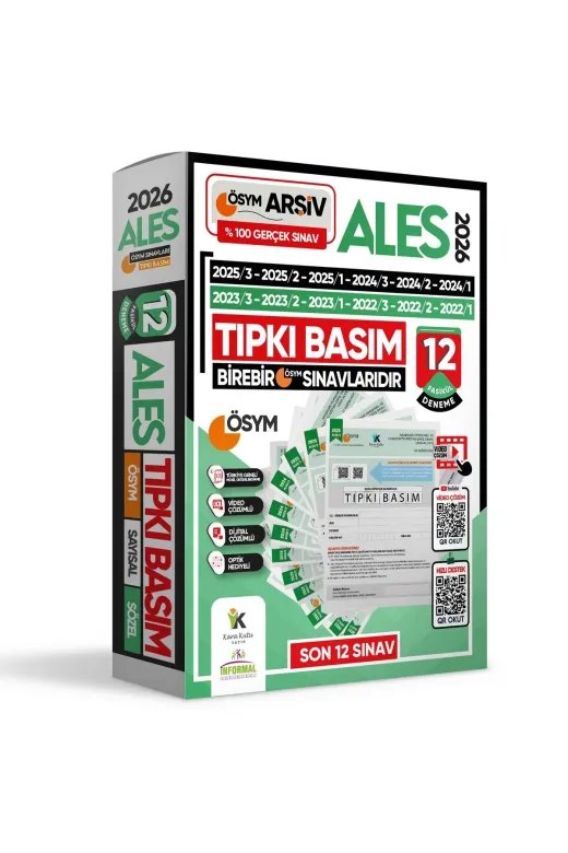Karakutu Yayınları DGSALESTIPKIDNMSET4046 2026 Dgs-Ales Tıpkı Basım Ösym Çıkmış Soru Deneme Paketi 26Li (12+14) Dijital Çözümlü