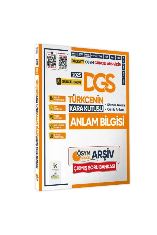 Karakutu Yayınları DGSANLAM4050 2025 Dgs Türkçenin Kara Kutusu Anlam Bilgisi (Sözcük-Cümle) Çıkmış Soru Bankası K. Özetli Çözümlü