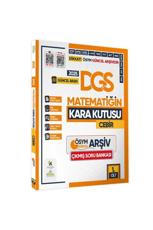 Karakutu Yayınları DGSMAT2liSET4050 2025 Dgs Matematiğin Kara Kutusu 1. -2.cilt Ösym Çıkmış Soru Bankası 2Li Set Video/pdf Çözümlü