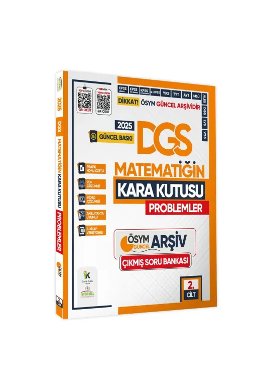 Karakutu Yayınları DGSMAT2liSET4050 2025 Dgs Matematiğin Kara Kutusu 1. -2.cilt Ösym Çıkmış Soru Bankası 2Li Set Video/pdf Çözümlü