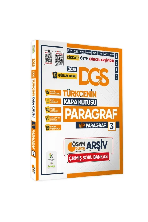 Karakutu Yayınları DGSPrgrf3lüAltınSet4050 2025 Dgs Türkçenin Kara Kutusu Paragraf 3Lü Altin Set Çıkmış Soru Bankası Konu Ö. Video/pdf Çözümlü
