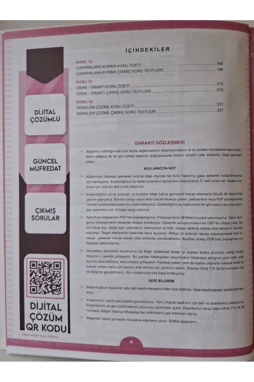 Karakutu Yayınları KPSSMAT1C4048 Kpss Matematiğin Kara Kutusu 1.cilt Konu Özetli Dijital Çözümlü Ösym Çıkmış Soru Havuzu Bankası