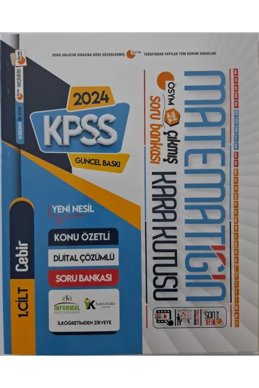 Karakutu Yayınları KPSSMAT2liSET4048 Kpss Matematiğin Kara Kutusu 1.ve 2.cilt Konu Özetli D.çözümlü Ösym Soru Bankası Set Paket