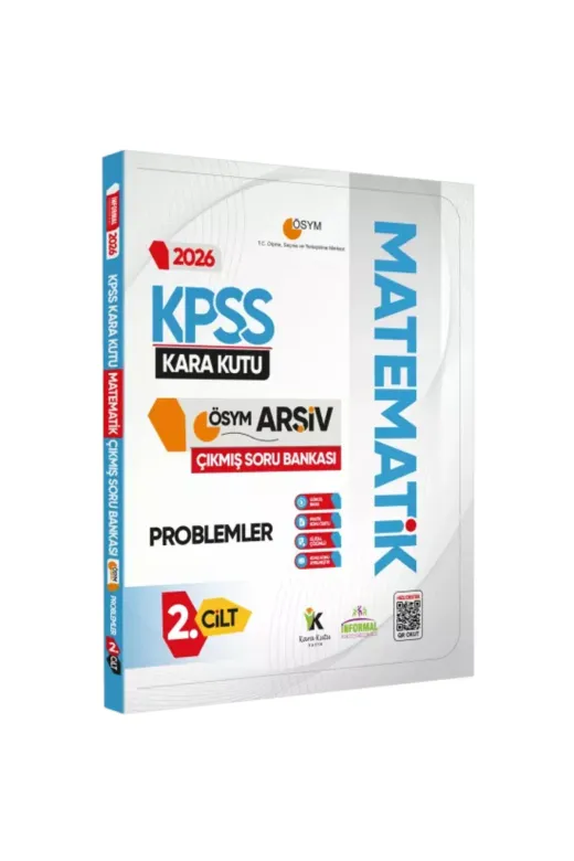 Karakutu Yayınları KPSSMAT2liSET4050 2026 Kpss Matematik Kara Kutu 1.-2.cilt Ösym Çıkmış Soru Bankası 2Li Set Konu Özetli Dijital Çözümlü