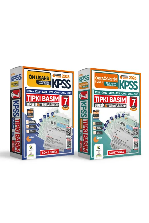 Karakutu Yayınları KPSSONLSNSLISETIPK4048 2026 Kpss Önlisans-Ortaöğretim/lise Ösym Tıpkı Basım 14Lü (7 7) Deneme Seti Tg Dijital Çözümlü