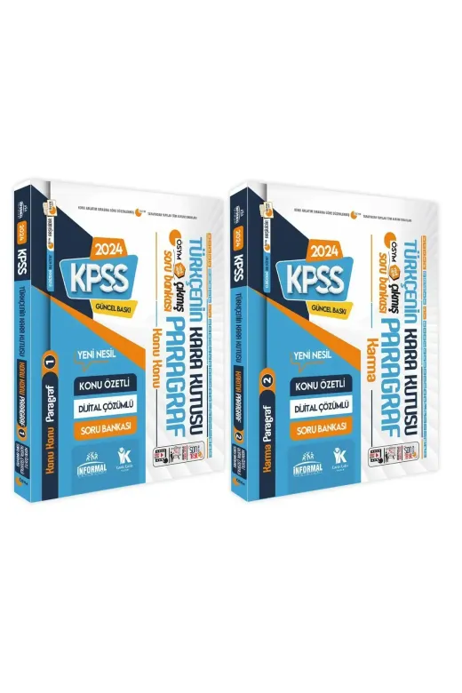 Karakutu Yayınları KPSSPRGRF2LISET4048 Kpss Paragrafın Kara Kutusu Çözümlü Konu Özetli Ösym Çıkmış Soru Bankası 2Li Set