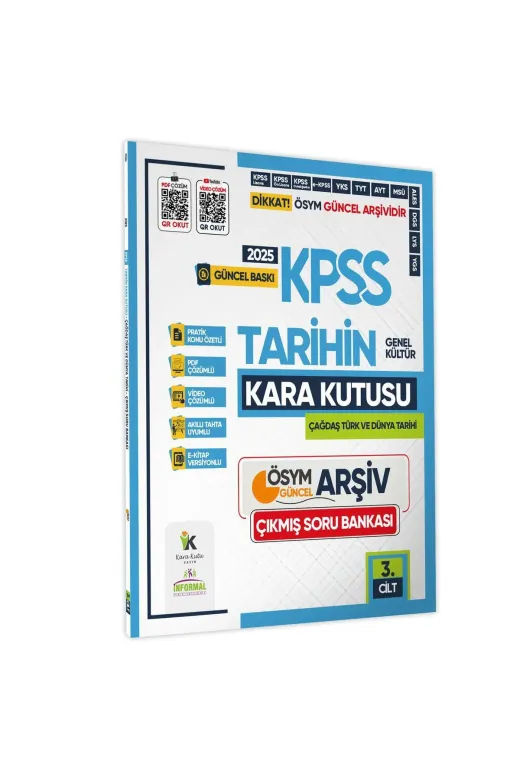 Karakutu Yayınları KPSSTARIH3C4050 2025 Kpss Tarihin Kara Kutusu 3.cilt Ösym Çıkmış Soru Havuzu Bankası Konu Özetli Dijital Çözümlü