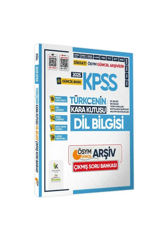 Karakutu Yayınları KPSSTurkce6lıALTINSet4050 2025 Kpss Türkçenin Kara Kutusu 6Lı Altin Set Ösym Çıkmış Soru Bankası Konu Özetli Pdf/video Çözümlü