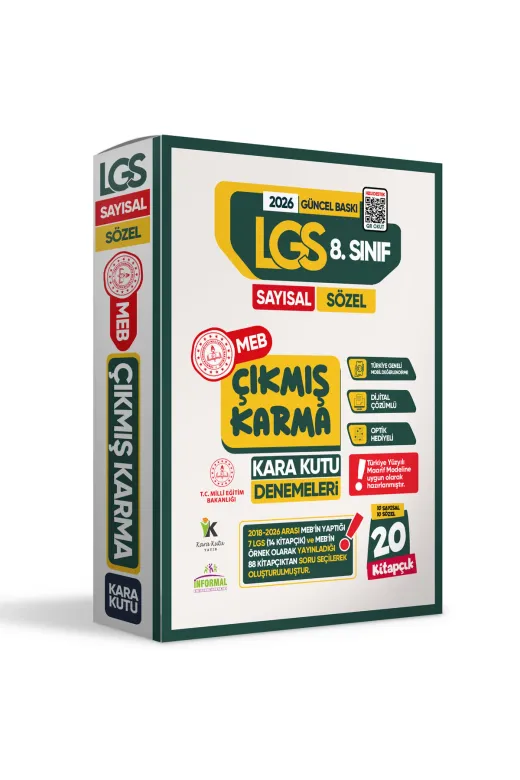 Karakutu Yayınları LGSKARMAkarakutudnm10lu 2026 8.sınıf Lgs 10Lu Deneme Çikmiş Soru Arşivi Karma Kara Kutu Deneme Sınavı Paketi Dijital Çözümlü