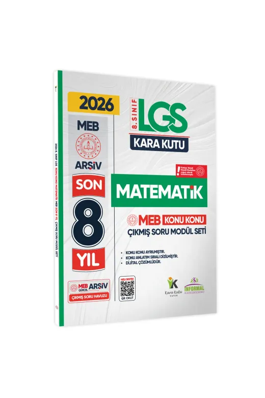 Karakutu Yayınları LGSSon7Mat 2026 Lgs 8.sınıf Matematik Karakutu Meb Çıkmış Soru Modülü Dijital Çözümlü Konu Konu Son 8 Yıl