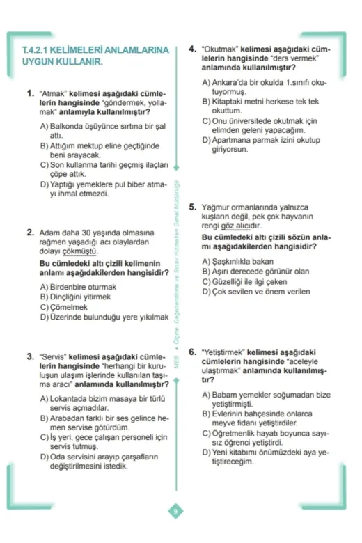 Karakutu Yayınları Meb4sınıfCalismaSor2 2026 Meb İlkokul 4.sınıf Çalışma Soruları 2 Tüm Dersler Kazanım Pekiştirme Kitabı Baski Ücreti