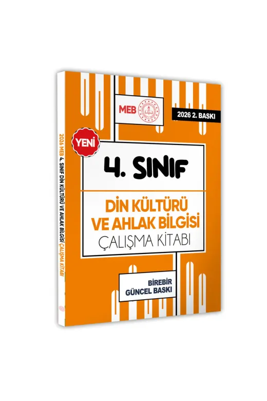 Karakutu Yayınları Meb4sınıfDinKulturuÇALIŞKİTABI 2026 Meb Ödm İlkokul 4.sınıf Din Kültürü Ve Ahlak Bilgisi Çalışma Kitabı Soru Bankası  Baski Ücreti