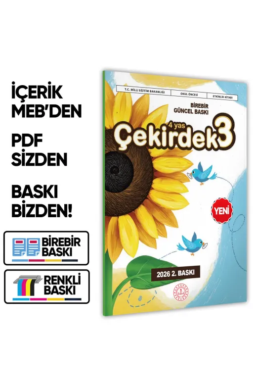 Karakutu Yayınları MEB4YasCekirdek3 2026 4 Yaş Okul Öncesi Meb Etkinlik Kitabı Çekirdek 3 Eğlenceli Ve Öğretici Aktiviteler Baski Ücreti