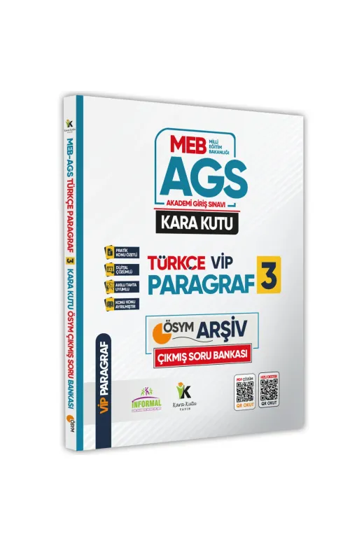 Karakutu Yayınları mebagsPRGRFvipKD Meb-Ags Türkçenin Kara Kutusu Vip Paragraf 3 Ösym Çıkmış Soru Arşivi Bankası Konu Özetli Çözümlü