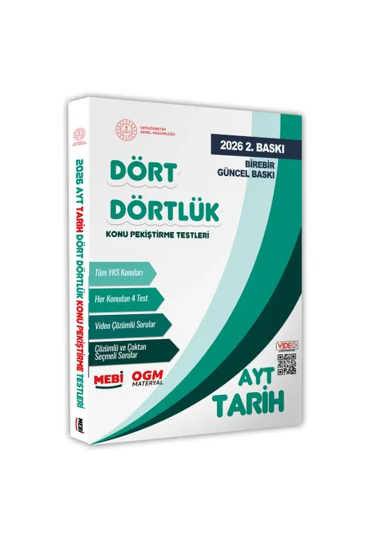 Karakutu Yayınları MEBİAYTtarihDörtdörtlükSB 2026 Yks-Ayt Mebi-Ogm Dört Dörtlük Tarih Pekiştirme Testi A4 Renkli Soru Bankası Baski Ücreti