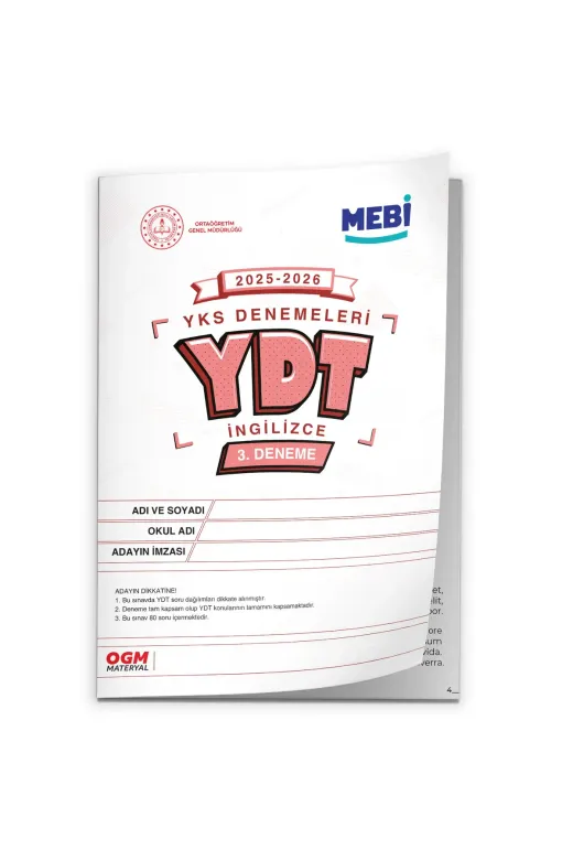 Karakutu Yayınları MEBİONLİNEYDT3dnm 2026 Ösym Yks-Ydt Mebi Ogm Türkiye Geneli 3. Deneme Büyük Boy Renkli Baski Ücreti
