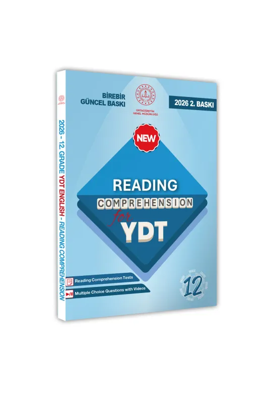 Karakutu Yayınları MEBİYDTingilizce12.snfReading 2026 Ydt Mebi İngilizce 12.sınıf Reading Okuma-Anlama Kitabı Soru Bankası Video Çözümlü Baski Ücreti
