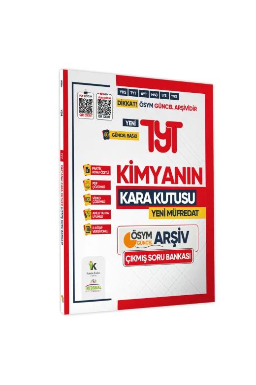 Karakutu Yayınları TYTKIMYA4050 2025 Yks-Tyt Kimyanin Kara Kutusu Ösym Çıkmış Soru Havuzu Bankası Konu Özetli Video/pdf Çözümlü