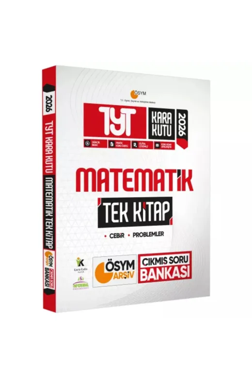 Karakutu Yayınları TYTMatTEK4050 2026 Yks Tyt Kara Kutu Matematik Tek Kitap Ösym Arşiv Çıkmış Soru Bankası Özetli Dijital Çözümlü