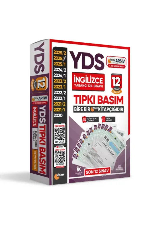 Karakutu Yayınları YDSTıpkı12li4048 2026 Yds İngilizce Ösym Tıpkı Basım Çıkmış Soru 12Li Deneme Paketi Video/pdf Çözümlü Türkiye Geneli