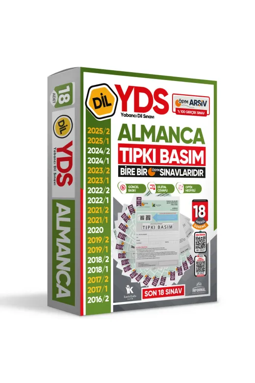 Karakutu Yayınları YDSTıpkıAlman18li4050 2026 Yds Almanca Ösym Tıpkı Basım Çıkmış Soru Deneme Paketi 24Lü Fasikül Seti