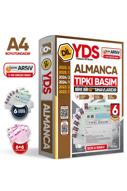 Karakutu Yayınları YDSTıpkıAlmanca6lı 2026 Yds Almanca Ösym Tıpkı Basım Çıkmış Soru Deneme Paketi 6Lı Fasikül Seti