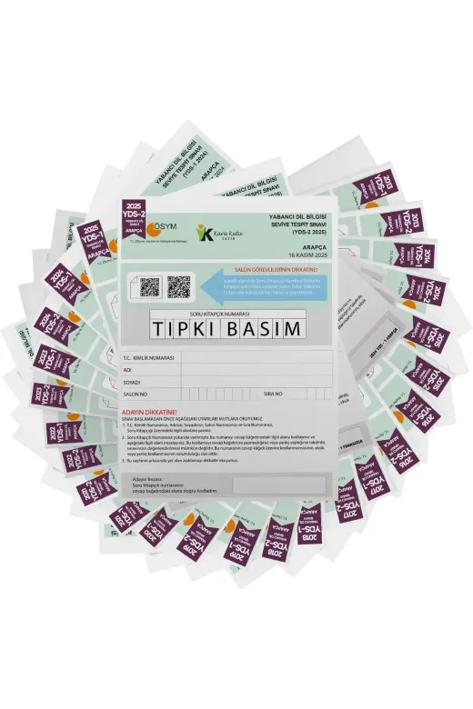 Karakutu Yayınları YDSTıpkıARAPÇA23lu 2026 Yds Arapça Ösym Tıpkı Basım Çıkmış Soru Deneme Paketi 25Li Fasikül Seti