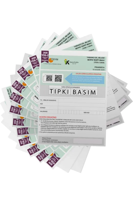 Karakutu Yayınları YDSTıpkıFrans12li4050 2026 Yds Fransızca Ösym Tıpkı Basım Çıkmış Soru Deneme Paketi 12Li Fasikül Seti