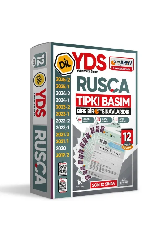 Karakutu Yayınları YDSTıpkıRusça12li 2026 Yds Rusça Ösym Tıpkı Basım Çıkmış Soru Deneme Paketi 12Li Fasikül Seti