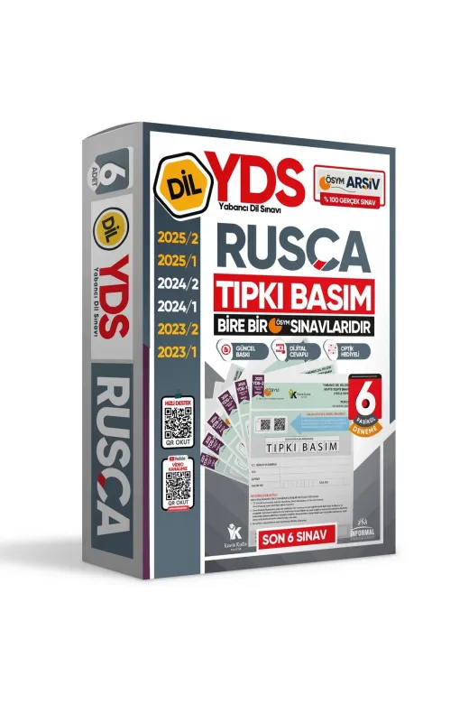 Karakutu Yayınları YDSTıpkıRusça6lı 2026 Yds Rusça Ösym Tıpkı Basım Çıkmış Soru Deneme Paketi 6Lı Fasikül Seti