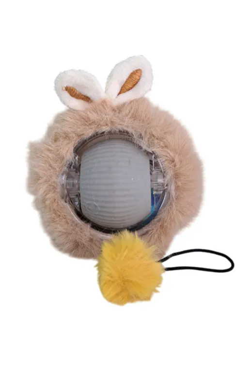 karamelpet KP-2339-2 Kp Şarjlı Hareketli Peluş Kedi Oyuncağı Kuyruklu 5 Cm – İnteraktif Titreşimli Hareketli Top