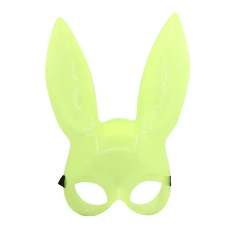 Karanlıkta Parlayan Fosforlu Tavşan Maskesi – Glow Bunny Masquerade Maske (32x22 Cm)