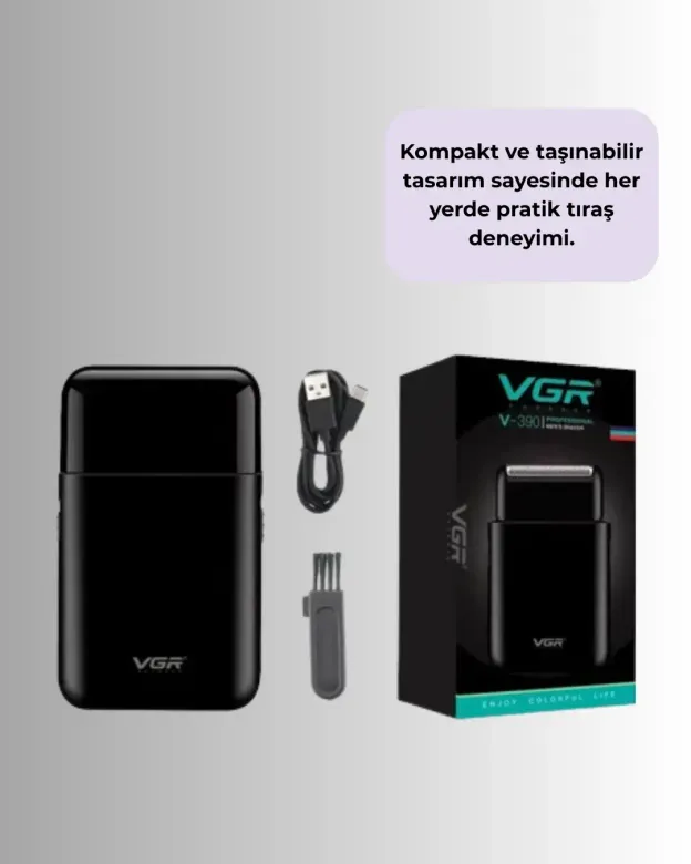 Kart Tasarımlı Şarjlı Tıraş Makinesi | 2 Başlıklı Hassas Kesim